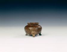 Steatite tripod jarlet, China, 618-907 AD. Creator: Unknown