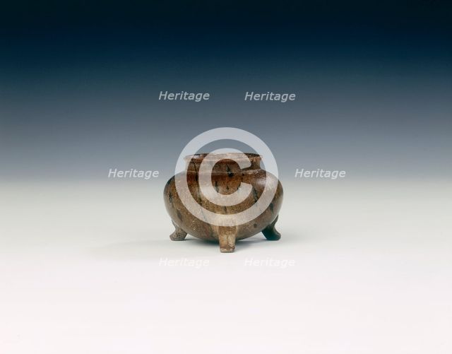 Steatite tripod jarlet, China, 618-907 AD. Creator: Unknown.