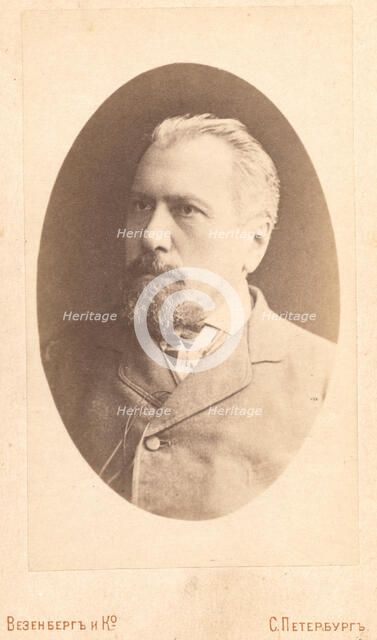 Stebnitski i, head-and-shoulders portrait, facing left, between 1880 and 1886. Creator: Unknown.