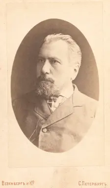 Stebnitski i, head-and-shoulders portrait, facing left, between 1880 and 1886. Creator: Unknown