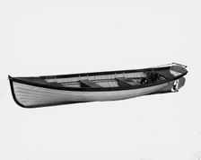 Steel boat, power launch, between 1900 and 1910. Creator: Unknown