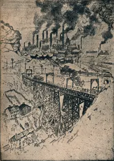 Steel-Edgar Thomson Works 1909. Artist: Joseph Pennell