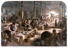 Steel manufactures of Sheffield, Yorkshire, 1866. Creator: Mason Jackson