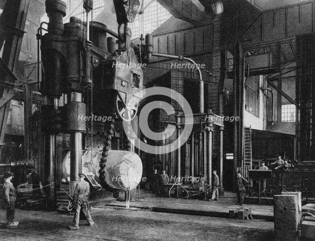 Steel production, Krupp factory, Essen, Germany, World War I, 1917. Artist: Unknown