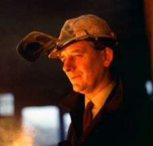 Steel worker, Newton Chambers, Sheffield, South Yorkshire, 1971. Creator: Michael Walters