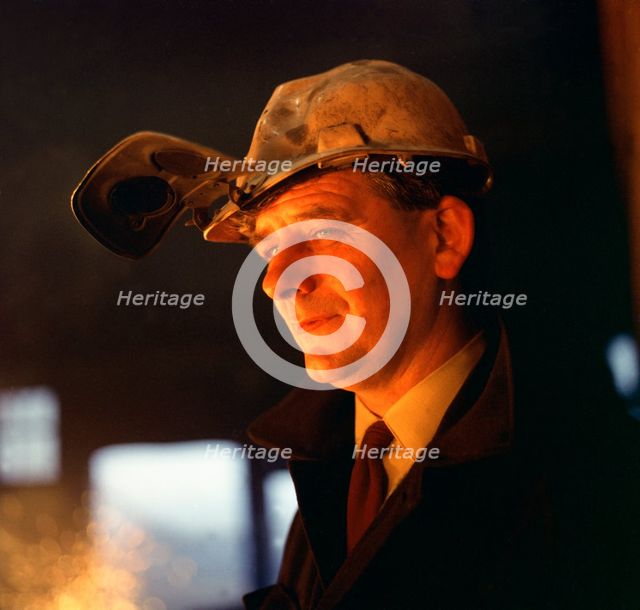 Steel worker, Newton Chambers, Sheffield, South Yorkshire, 1971. Creator: Michael Walters.