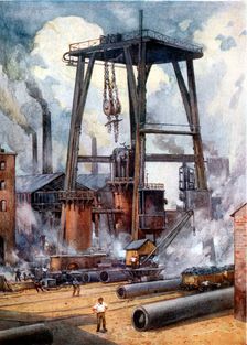 Steel works c1925. Creator: Unknown