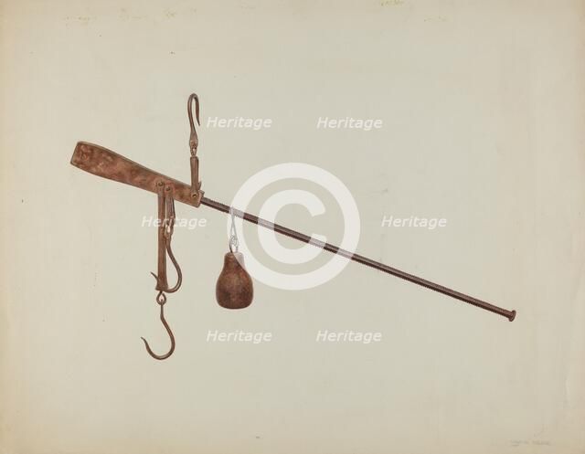 Steel Yard, c. 1939. Creator: Frank M Keane.