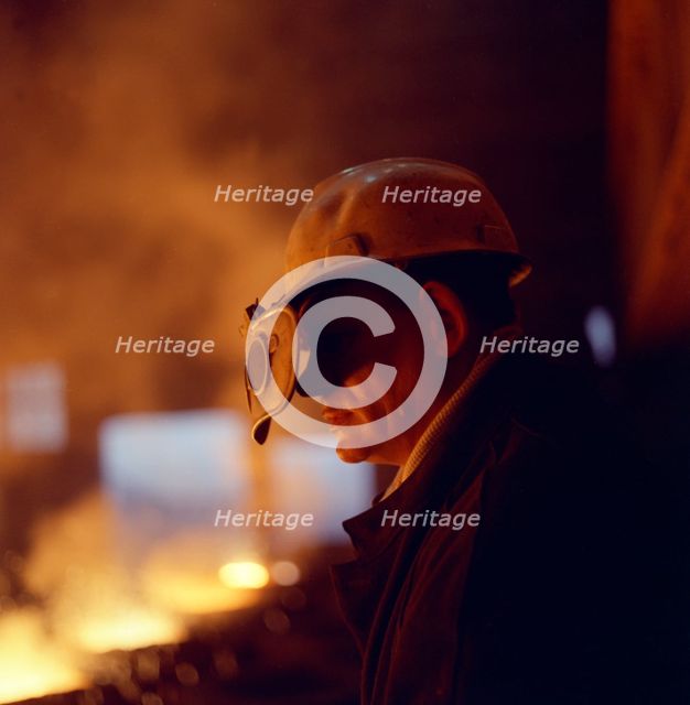 Steelworker, Newton Chambers, Chapeltown, Sheffield, South Yorkshire, 1971. Artist: Michael Walters