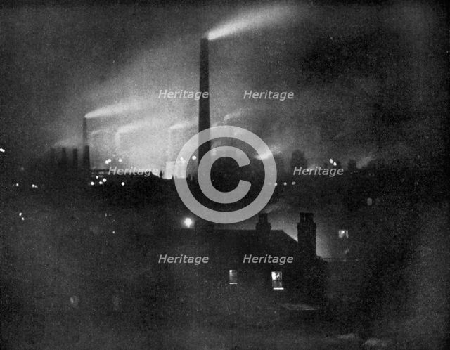 Steelworks, 1926.Artist: Edgar & Winifred Ward