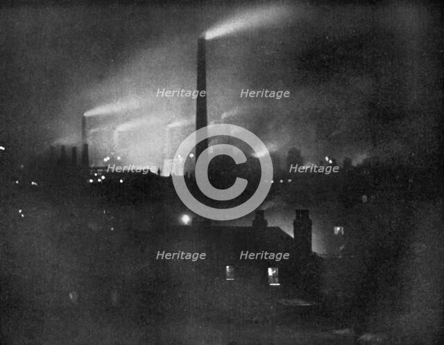 Steelworks, 1926.Artist: Edgar & Winifred Ward