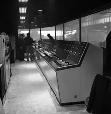 Steelworks control centre, Park Gate Iron & Steel Co, Rotherham, South Yorkshire, 1964. Creator: Michael Walters
