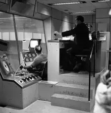 Steelworks control centre, Park Gate Iron & Steel Co, Rotherham, South Yorkshire, 1964. Creator: Michael Walters