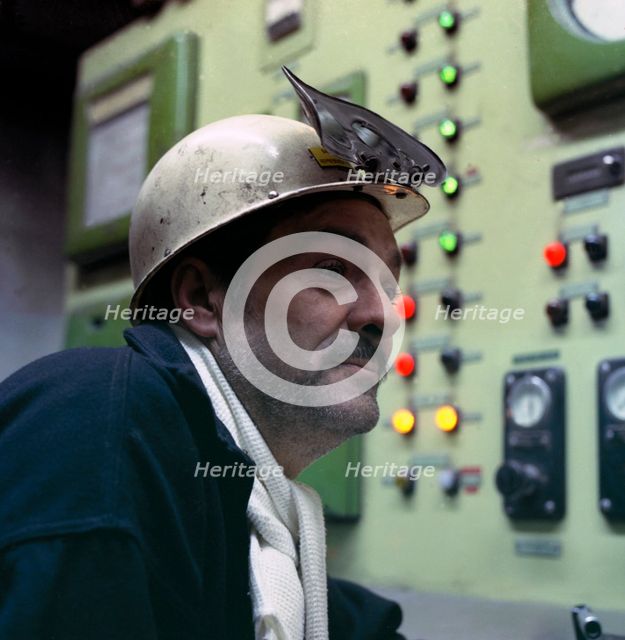 Steelworks safety representative, Newton Chambers, Sheffield, South Yorkshire, 1971. Creator: Michael Walters.