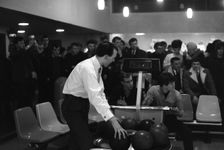 Steelworks social evening at a bowling alley, Sheffield, South Yorkshire, 1964. Creator: Michael Walters