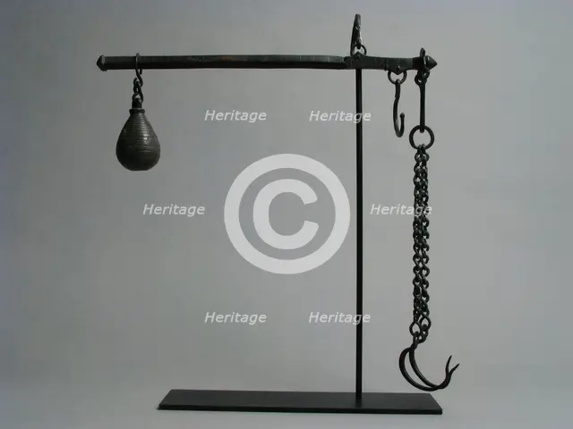 Steelyard Rod with Weight and Hooks, Byzantine, 5th-7th century. Creator: Unknown.