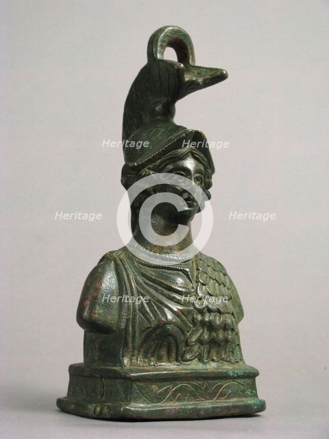 Steelyard Weight with the Bust of Athena, Byzantine, 350-500. Creator: Unknown.