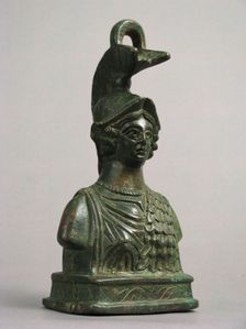 Steelyard Weight with the Bust of Athena, Byzantine, 350-500. Creator: Unknown