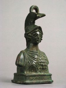 Steelyard Weight with the Bust of Athena, Byzantine, 350-500. Creator: Unknown
