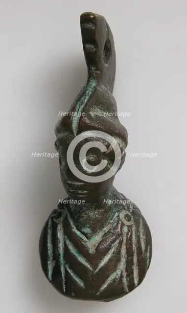Steelyard Weight with the Bust of Athena, Byzantine, 5th-7th century. Creator: Unknown.