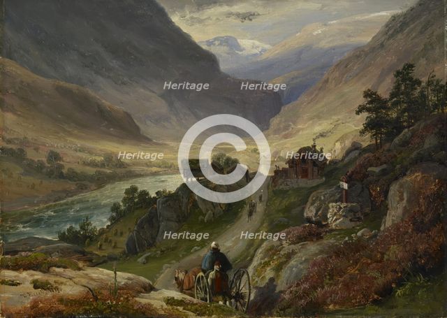 Steep Roads in Laerdal, 1839. Creator: Thomas Fearnley.