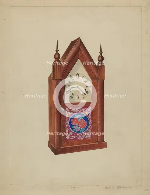 Steeple Clock, c. 1937. Creator: Arthur Matthews.