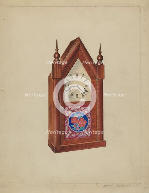 Steeple Clock, c. 1937. Creator: Arthur Matthews.