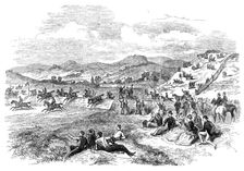 Steeplechase at Punchestown Races, 1870. Creator: Unknown