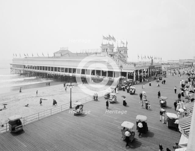 Steeplechase Pier and Boardwalk, Atlantic City, N.J., c.between 1910 and 1920. Creator: Unknown.