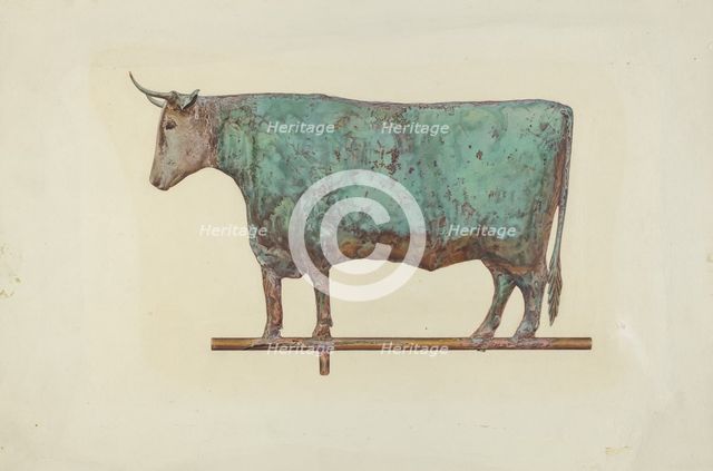 Steer Weather Vane, c. 1941. Creator: Zabelle Missirian.