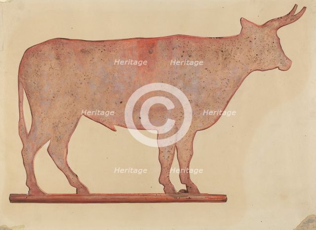 Steer Weather Vane, c. 1938. Creator: Mina Lowry.