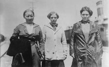 Steerage survivors, EMPRESS OF IRE. Miss Anna Hammen, Miss Hilma Kalis..., between c1910 and c1915. Creator: Bain News Service