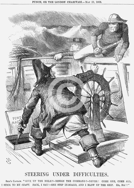 'Steering Under Difficulties', 1868. Creator: John Tenniel.