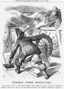 Steering Under Difficulties 1868. Artist: John Tenniel