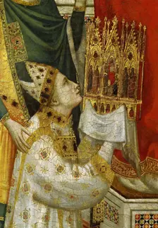 Stefaneschi Triptych (verso), Detail: Pope Celestine V, ca 1330. Creator: Giotto di Bondone (1266-1377)
