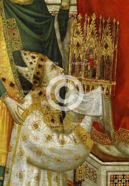 Stefaneschi Triptych (verso), Detail: Pope Celestine V, ca 1330. Creator: Giotto di Bondone (1266-1377).