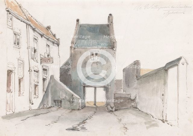 Steigerpoort in Leerdam, 1832-1880. Creator: Jan Weissenbruch.