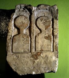 Stela carved in an ashlar made in limestone, from the Oppidum of Pamplona
