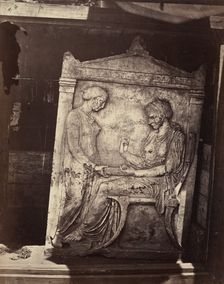 Stele from the Kerameikos Cemetery, Athens, early 1880s. Creator: William James Stillman