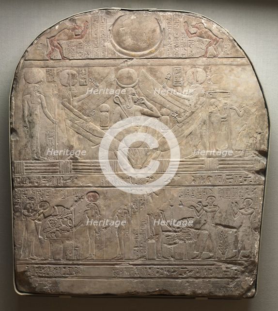 Stele of the High Priest of Ptah, Shedsunefertem, 945-924 BC. Creator: Unknown.