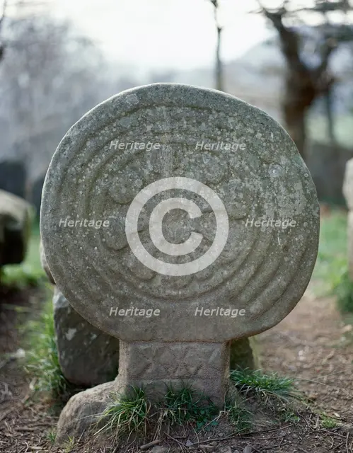 Stele, Necropolis of Argineta, Elorrio, Basque Country, Spain, 7th-9th century (2001).  Creator: Unknown.