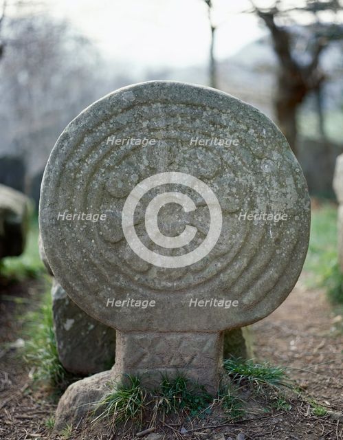 Stele, Necropolis of Argineta, Elorrio, Basque Country, Spain, 7th-9th century (2001).  Creator: Unknown.