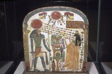 Stele with Ra as Hawk, Sun symbol and Eyes, on Stele of Lady Taperet, c850BC-690 BC