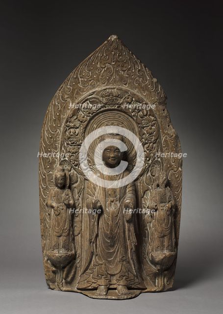 Stele with Sakyamuni and Bodhisattvas, 537. Creator: Unknown.