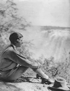 Stella Court Treatt at Victoria falls, Livingstone to Broken Hill, Northern Rhodesia, 1925 (1927). Artist: Thomas A Glover