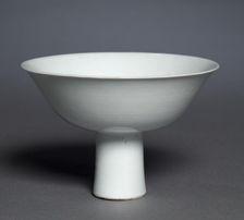 Stem Cup with Buddhist Emblems: Shufu Ware, 1300s. Creator: Unknown