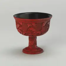 Stem Cup with Leechee and Vines, Ming dynasty (1368-1644), late15th/early 16th century. Creator: Unknown