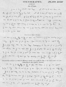 Stenography c1813. Artist: John Moffat