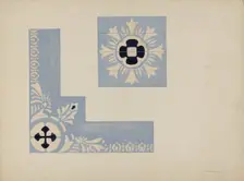 Stencil of Ceiling (Mariner's Church), c. 1937. Creator: James McLellan