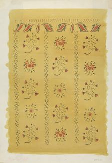 Stencilled Wall, 1935/1942. Creator: Mildred E Bent